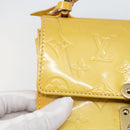 LOUIS VUITTON Monogram Vernis Spring Street Bag Lime Yellow M91068 Auth 145004-9