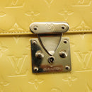 LOUIS VUITTON Monogram Vernis Spring Street Bag Lime Yellow M91068 Auth 145004-19