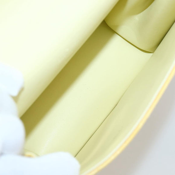 LOUIS VUITTON Monogram Vernis Spring Street Bag Lime Yellow M91068 Auth 145004