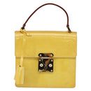 LOUIS VUITTON Monogram Vernis Spring Street Bag Lime Yellow M91068 Auth 145004-13