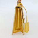 LOUIS VUITTON Monogram Vernis Spring Street Bag Lime Yellow M91068 Auth 145004-3