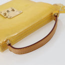 LOUIS VUITTON Monogram Vernis Spring Street Bag Lime Yellow M91068 Auth 145004-7