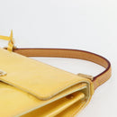 LOUIS VUITTON Monogram Vernis Spring Street Bag Lime Yellow M91068 Auth 145004-14