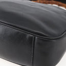 GUCCI Bamboo Shoulder Bag Leather 2way Black Gold 001 1705 1638 Auth 145008-12
