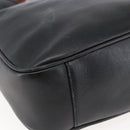 GUCCI Bamboo Shoulder Bag Leather 2way Black Gold 001 1705 1638 Auth 145008-13