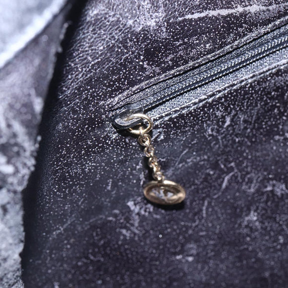 GUCCI Bamboo Shoulder Bag Leather 2way Black Gold 001 1705 1638 Auth 145008