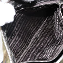 PRADA Shoulder Bag Nylon Khaki Silver Auth 145010-20