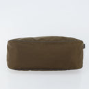 PRADA Shoulder Bag Nylon Khaki Silver Auth 145010-9