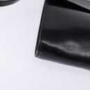 CELINE Circle Shoulder Bag Leather Black Gold Auth 145014-15