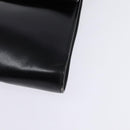 CELINE Circle Shoulder Bag Leather Black Gold Auth 145014-16