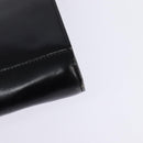 CELINE Circle Shoulder Bag Leather Black Gold Auth 145014-8