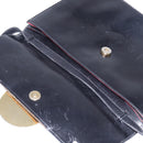 CELINE Circle Shoulder Bag Leather Black Gold Auth 145014-9