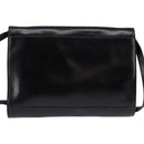 CELINE Circle Shoulder Bag Leather Black Gold Auth 145014-2