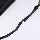 CELINE Circle Shoulder Bag Leather Black Gold Auth 145014-7