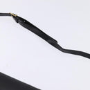 CELINE Circle Shoulder Bag Leather Black Gold Auth 145014-14