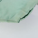 PRADA Clutch Bag Satin Green Gold Auth 145020-10