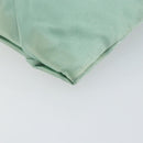 PRADA Clutch Bag Satin Green Gold Auth 145020-11