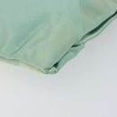 PRADA Clutch Bag Satin Green Gold Auth 145020-8