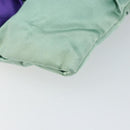 PRADA Clutch Bag Satin Green Gold Auth 145020-9