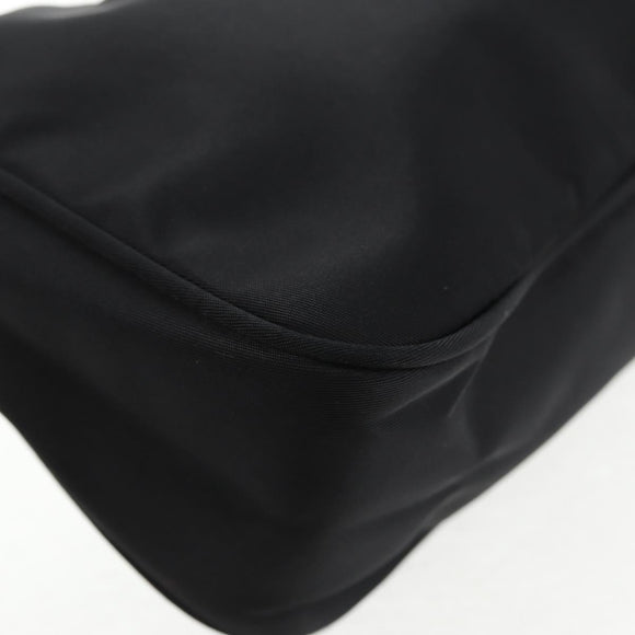 PRADA Hand Bag Nylon Black Silver Auth 145021V
