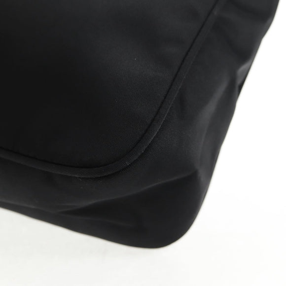 PRADA Hand Bag Nylon Black Silver Auth 145021V