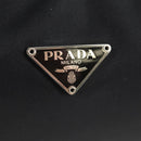 PRADA Hand Bag Nylon Black Silver Auth 145021V-14