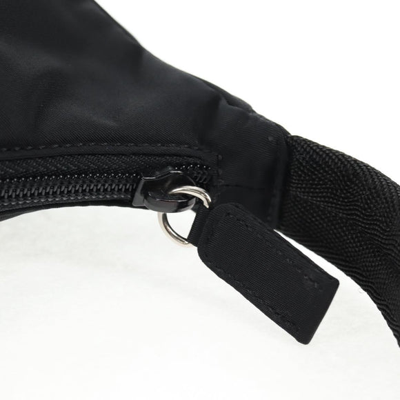 PRADA Hand Bag Nylon Black Silver Auth 145021V