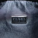PRADA Hand Bag Nylon Black Silver Auth 145021V-16