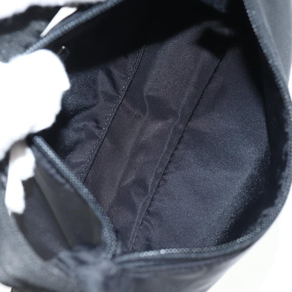 PRADA Hand Bag Nylon Black Silver Auth 145021V