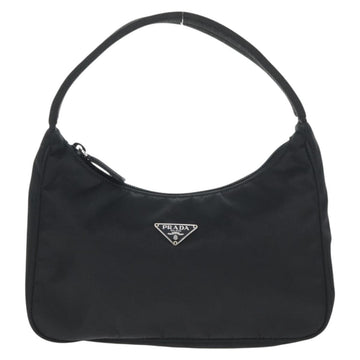 PRADA Hand Bag Nylon Black Silver Auth 145021V - 0