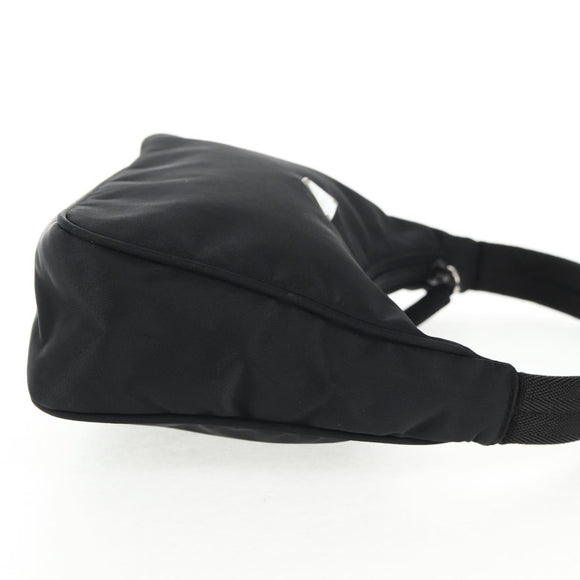 PRADA Hand Bag Nylon Black Silver Auth 145021V