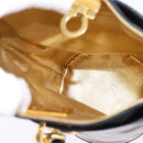 Salvatore Ferragamo Gancini Shoulder Bag Vinyl Black Gold Auth 145025-17