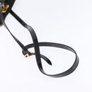 Salvatore Ferragamo Gancini Shoulder Bag Vinyl Black Gold Auth 145025-7