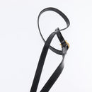 Salvatore Ferragamo Gancini Shoulder Bag Vinyl Black Gold Auth 145025-8