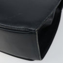 Salvatore Ferragamo Hand Bag Leather Navy Gold Auth 145028-14