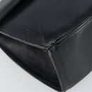 Salvatore Ferragamo Hand Bag Leather Navy Gold Auth 145028-9