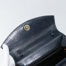 Salvatore Ferragamo Hand Bag Leather Navy Gold Auth 145028-10