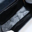 Salvatore Ferragamo Hand Bag Leather Navy Gold Auth 145028-11