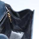 Salvatore Ferragamo Hand Bag Leather Navy Gold Auth 145028-17