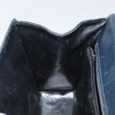 Salvatore Ferragamo Hand Bag Leather Navy Gold Auth 145028-18