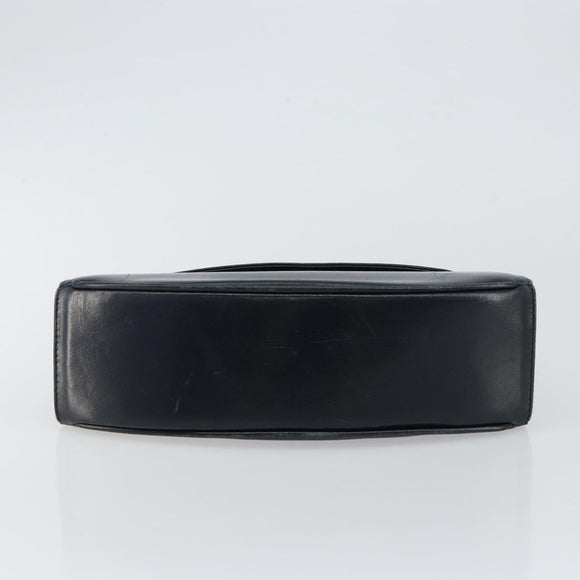 Salvatore Ferragamo Hand Bag Leather Navy Gold Auth 145028