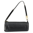 LOUIS VUITTON Epi Soufflot Pouch Black LV Auth 145034-1