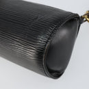 LOUIS VUITTON Epi Soufflot Pouch Black LV Auth 145034-10