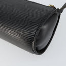LOUIS VUITTON Epi Soufflot Pouch Black LV Auth 145034-15
