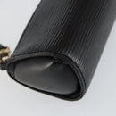 LOUIS VUITTON Epi Soufflot Pouch Black LV Auth 145034-16