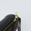 LOUIS VUITTON Epi Soufflot Pouch Black LV Auth 145034-17