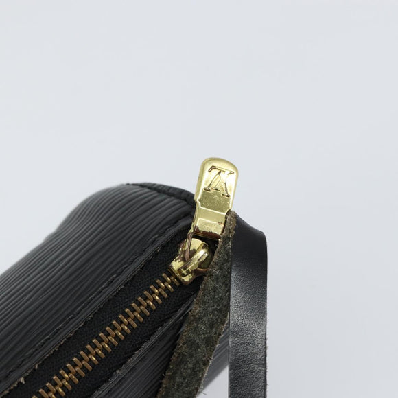 LOUIS VUITTON Epi Soufflot Pouch Black LV Auth 145034