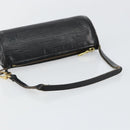LOUIS VUITTON Epi Soufflot Pouch Black LV Auth 145034-7
