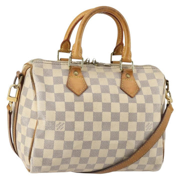 LOUIS VUITTON Damier Azur Speedy Bandouliere 25 Hand Bag N41000 LV Auth 145036