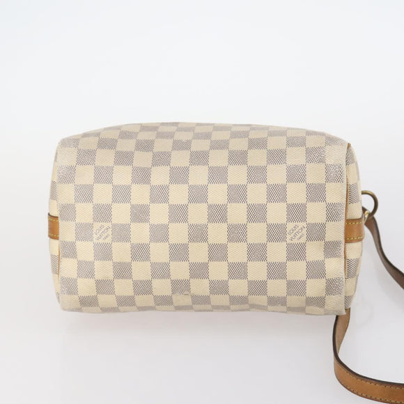 LOUIS VUITTON Damier Azur Speedy Bandouliere 25 Hand Bag N41000 LV Auth 145036